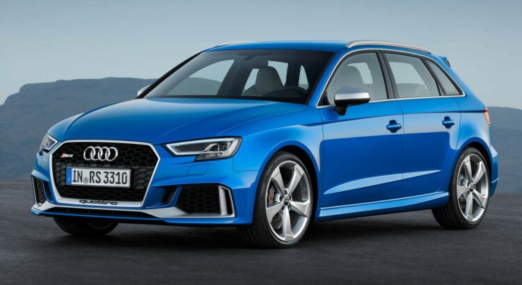 Audi RS 3 Sportback 5 portes (2017) : vue 3/4 avant