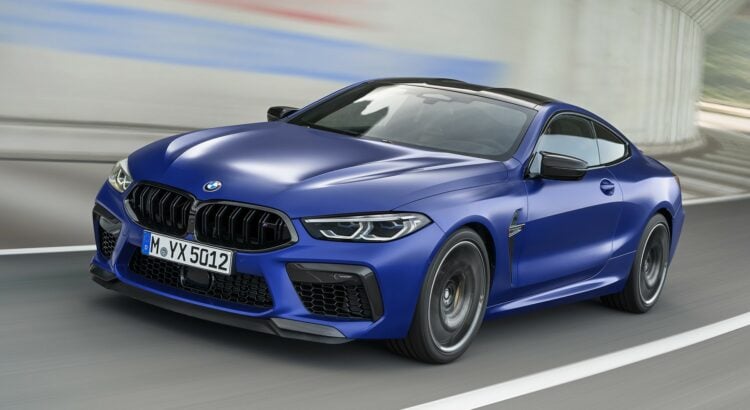 BMW M8 Compétition (2019) : 3/4 avant dynamique