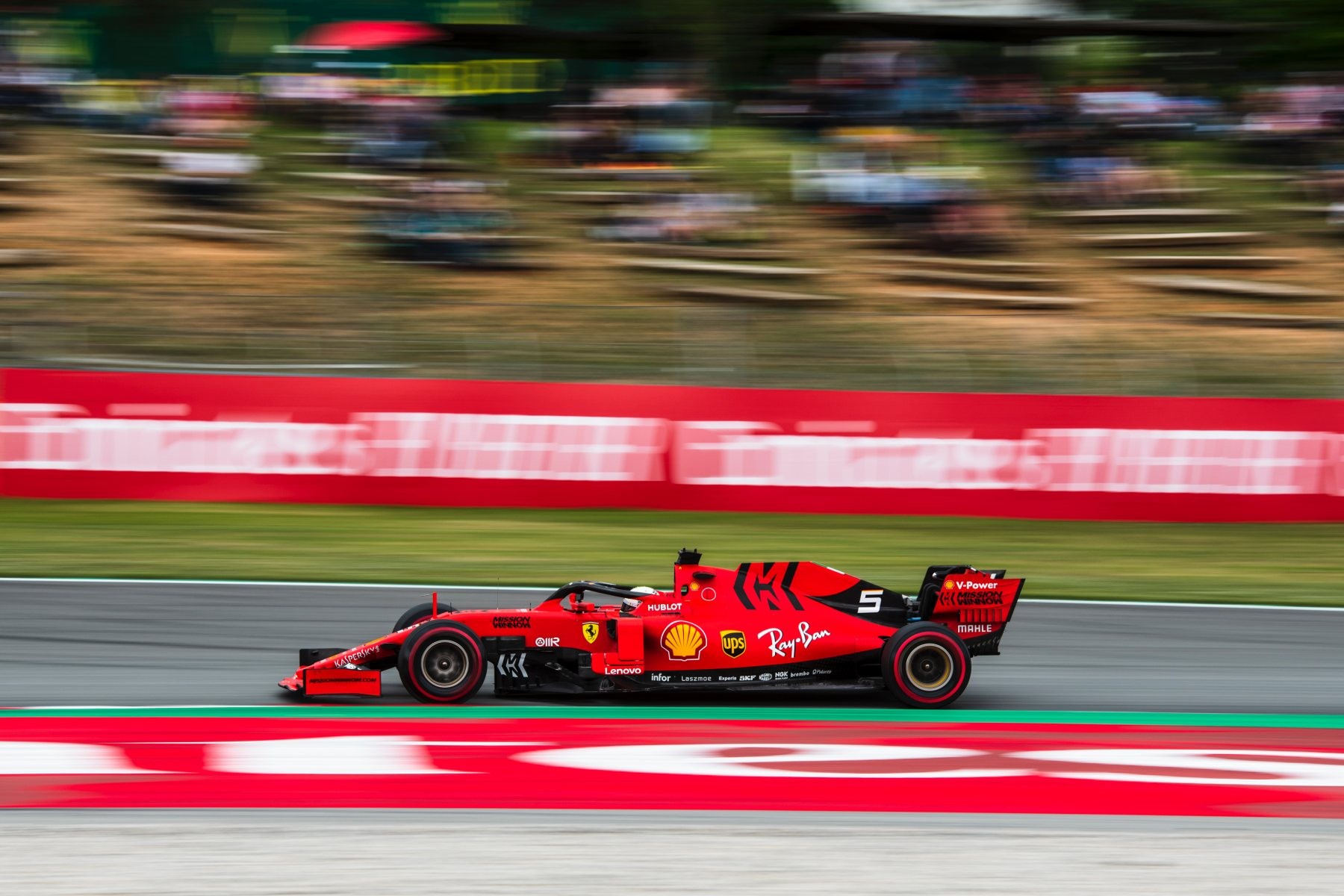 Sebastian Vettel (Ferrari) à Barcelone