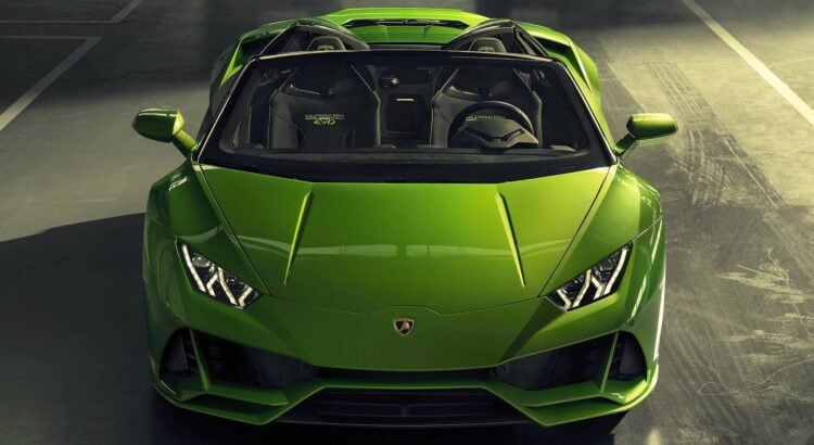 Lamborghini Huracan Evo Spyder (2019) : avant statique