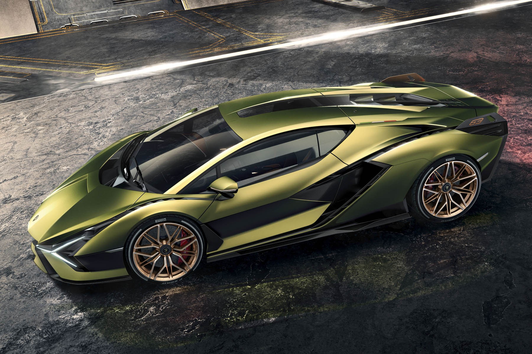 Lamborghini Sian (2019) : profil statique