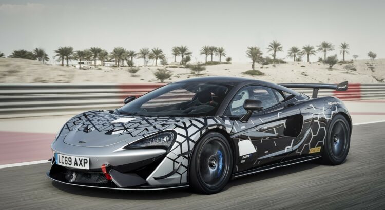 McLaren 620R (2019) : 3/4 avant gauche gris