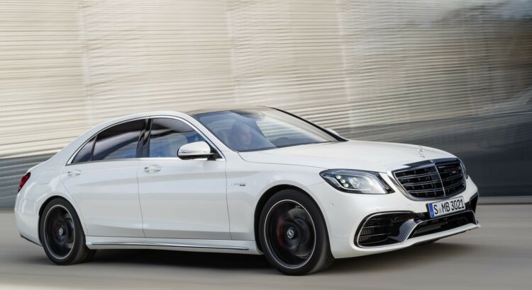 Mercedes Classe S 63 AMG (2017) : 3/4 avant sur route