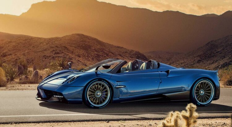 Le moteur de la Pagani Huayra Roadster (2017) est installé à l'arrière et n'entraîne que les 2 roues postérieures