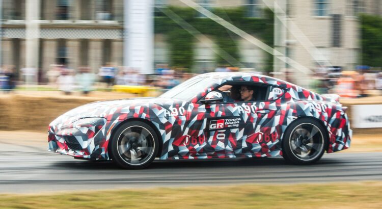 Toyota Supra A90 (2019) : profil du prototype à Goodwood