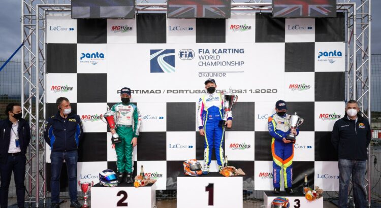 Freddie Slater (Ricky Flynn Motorsport) sacré Champion du monde Junior de Karting devant le Finlandais Taukka Taponen (Tony Kart) et le Britannique Harry Burgoyne (Kart Republic).