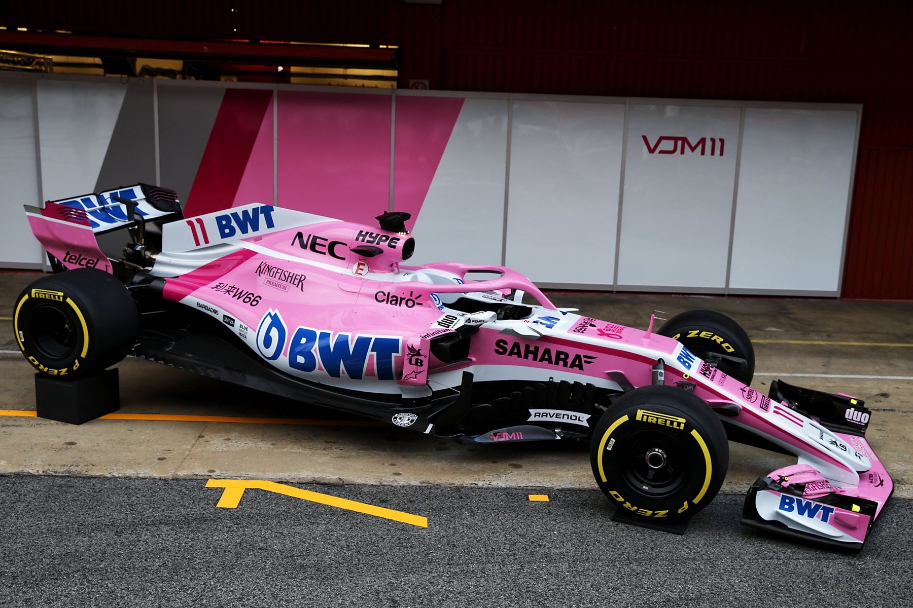 La Force India VJM11 pour la saison 2018 de Formule 1