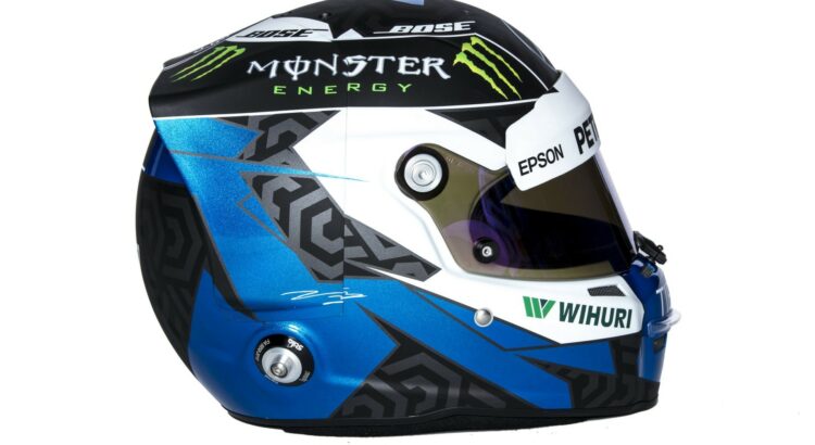 Le casque de Valtteri Bottas pour la saison 2018 de Formule 1