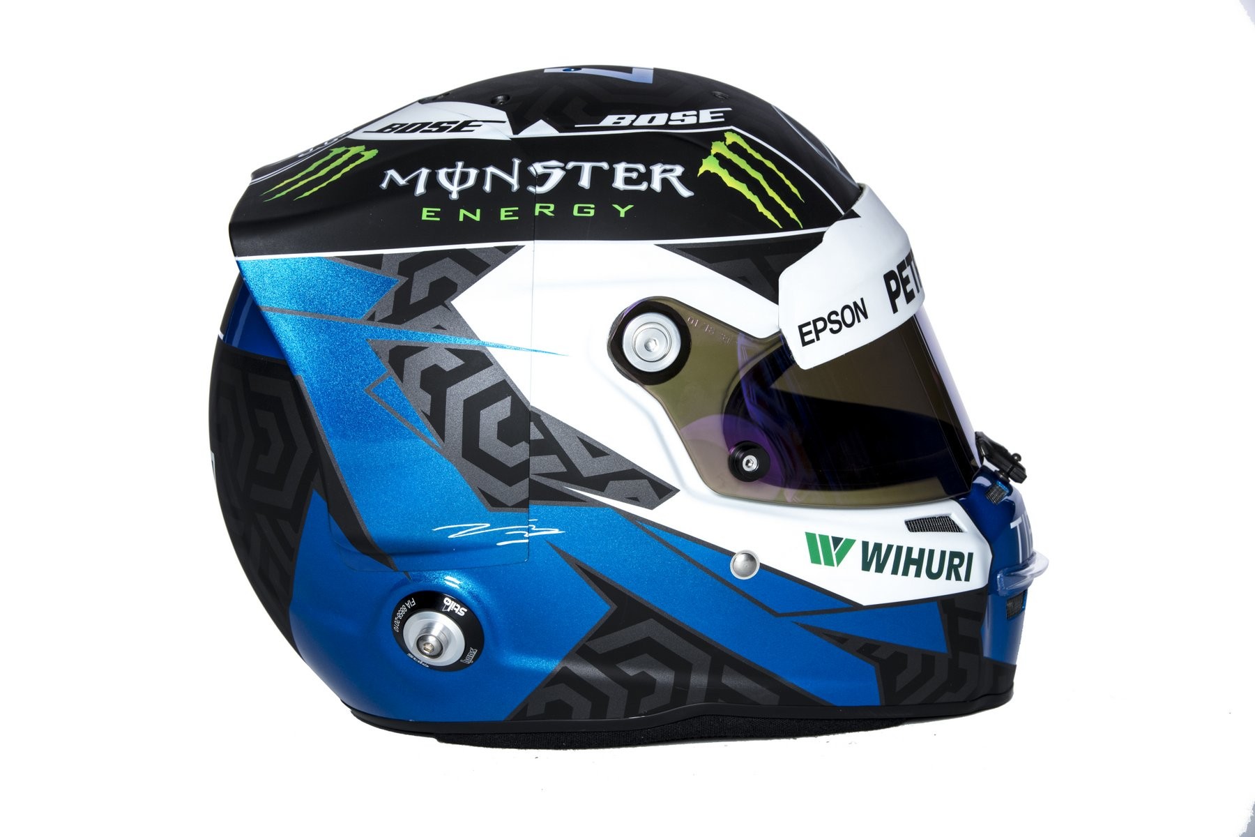 Le casque de Valtteri Bottas pour la saison 2018 de Formule 1