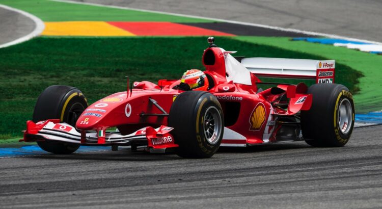 Mick Schumacher (Ferrari) au volant de la Ferrari F2004 à Hockenheim