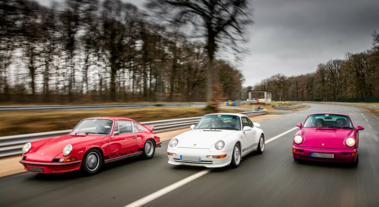 Porsche 911 Carrera RS 2.7 / Porsche 911 Carrera RS Type 993 / Porsche 911 Carerra RS Type 964 - Crédit : YANN LEFEBVRE / EMAS