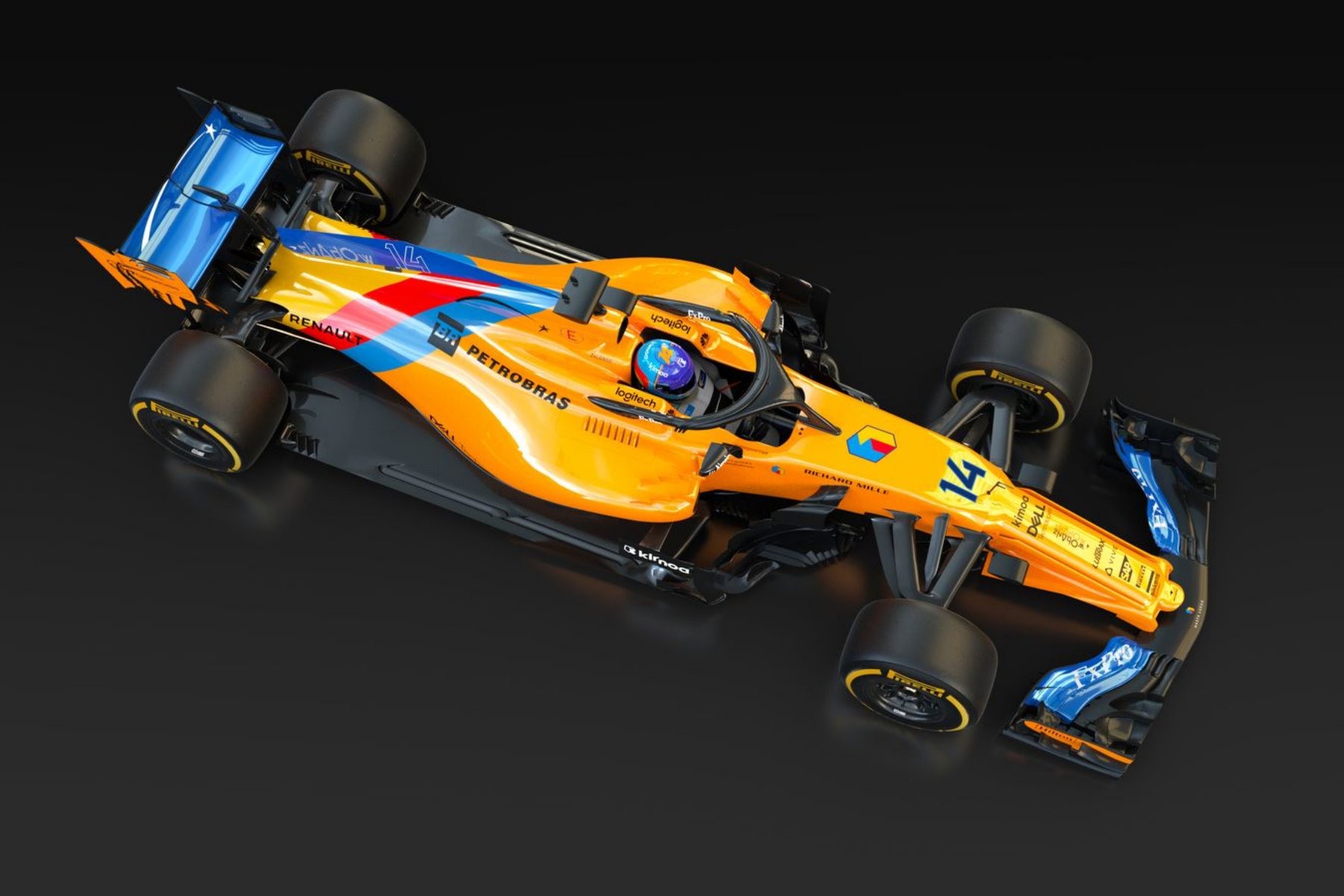 La McLaren MCL33 de Fernando Alonso à Yas Marina