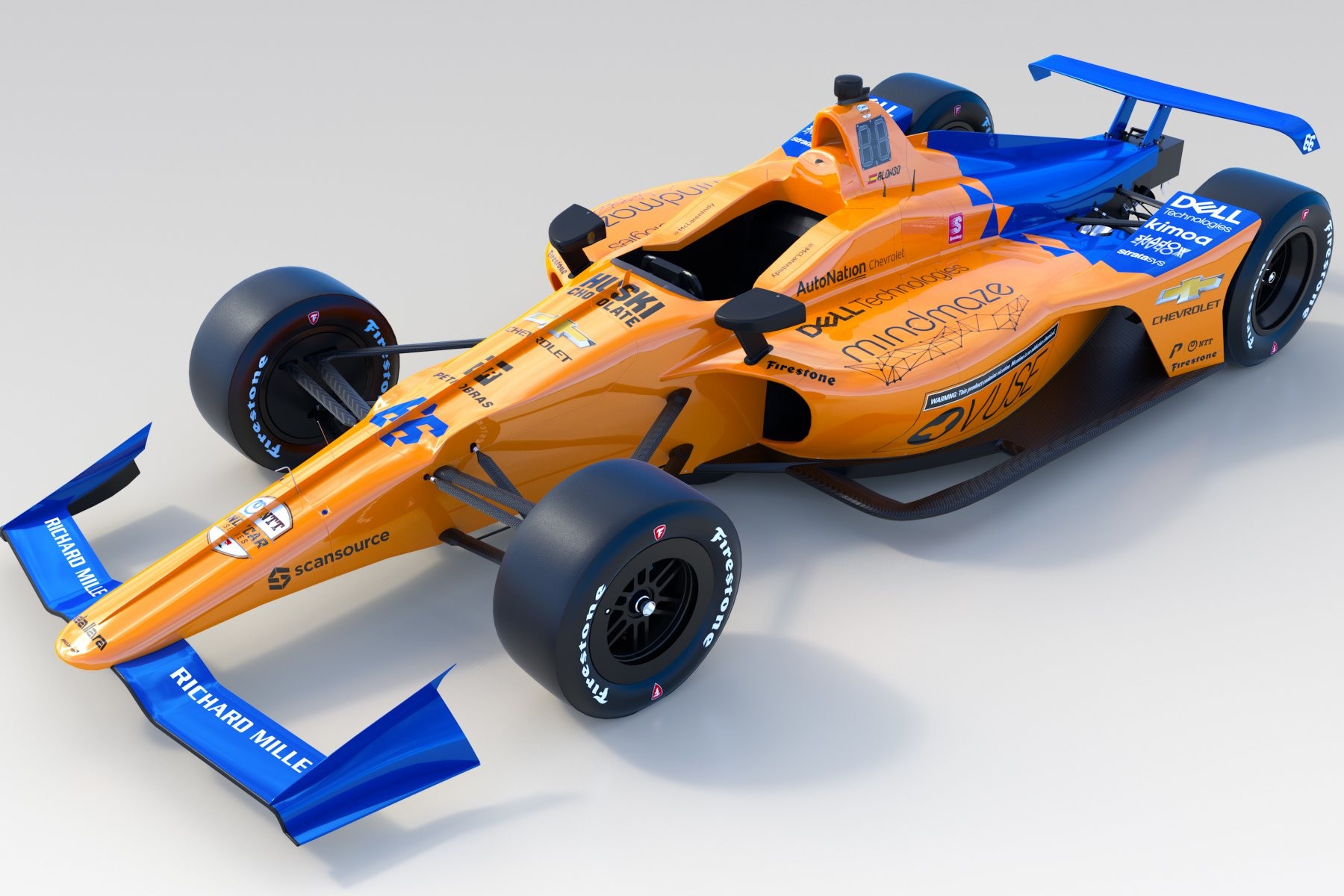 La monoplace de Fernando Alonso pour les 500 miles d'Indianapolis