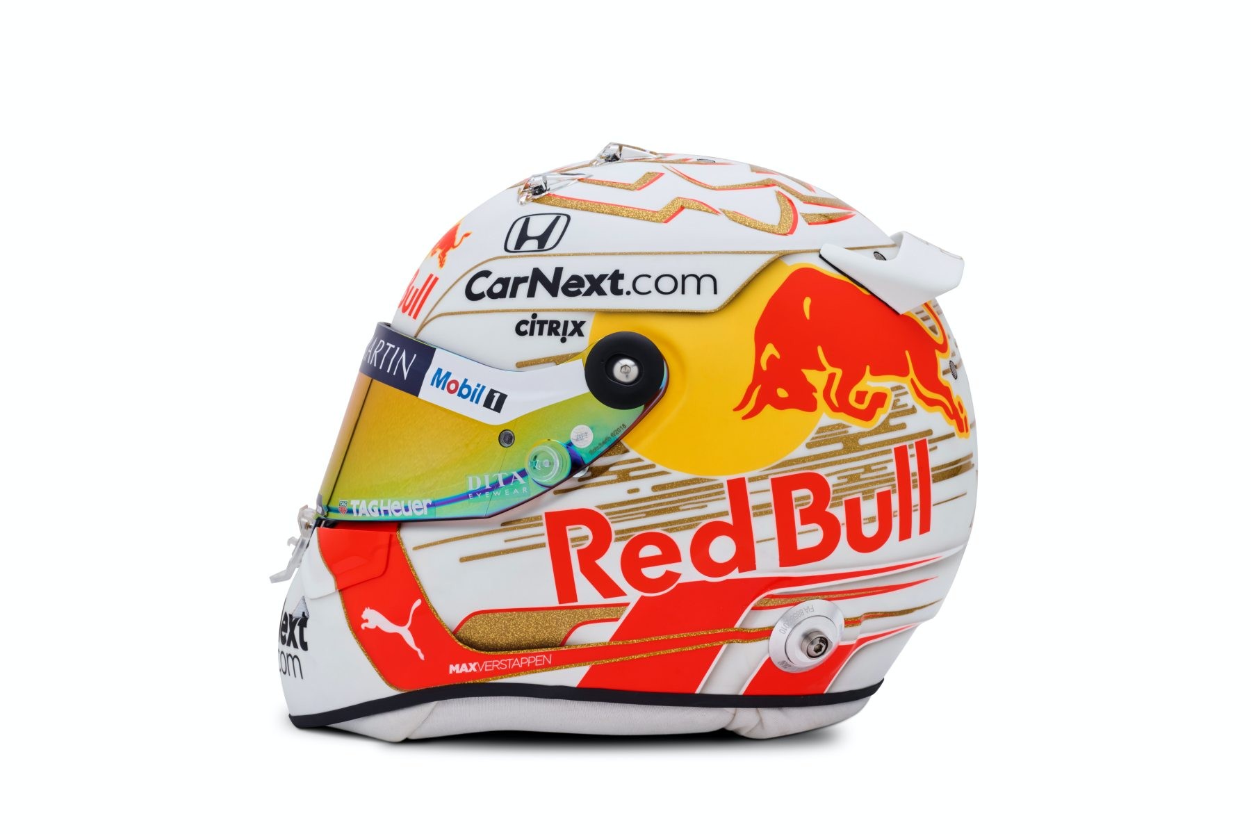 Le casque de Max Verstappen (Red Bull) pour la saison 2020 de Formule 1