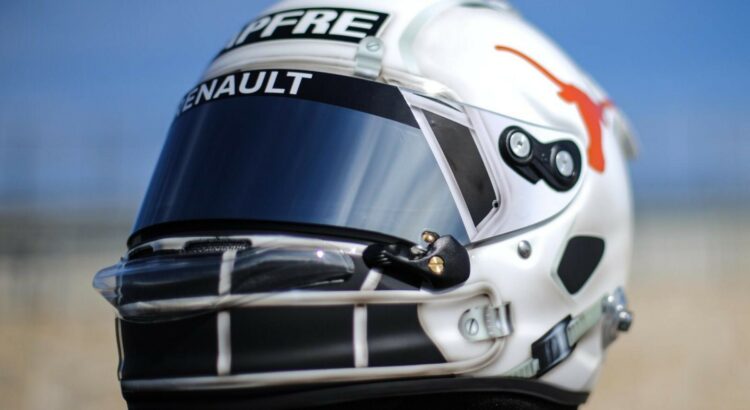Le casque de Daniel Ricciardo (Renault) à Austin