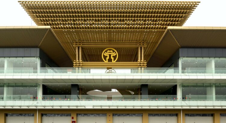 Le bâtiment des stands à Hanoï
