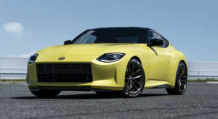 Nissan Z Proto (2020) : 3/4 avant gauche jaune