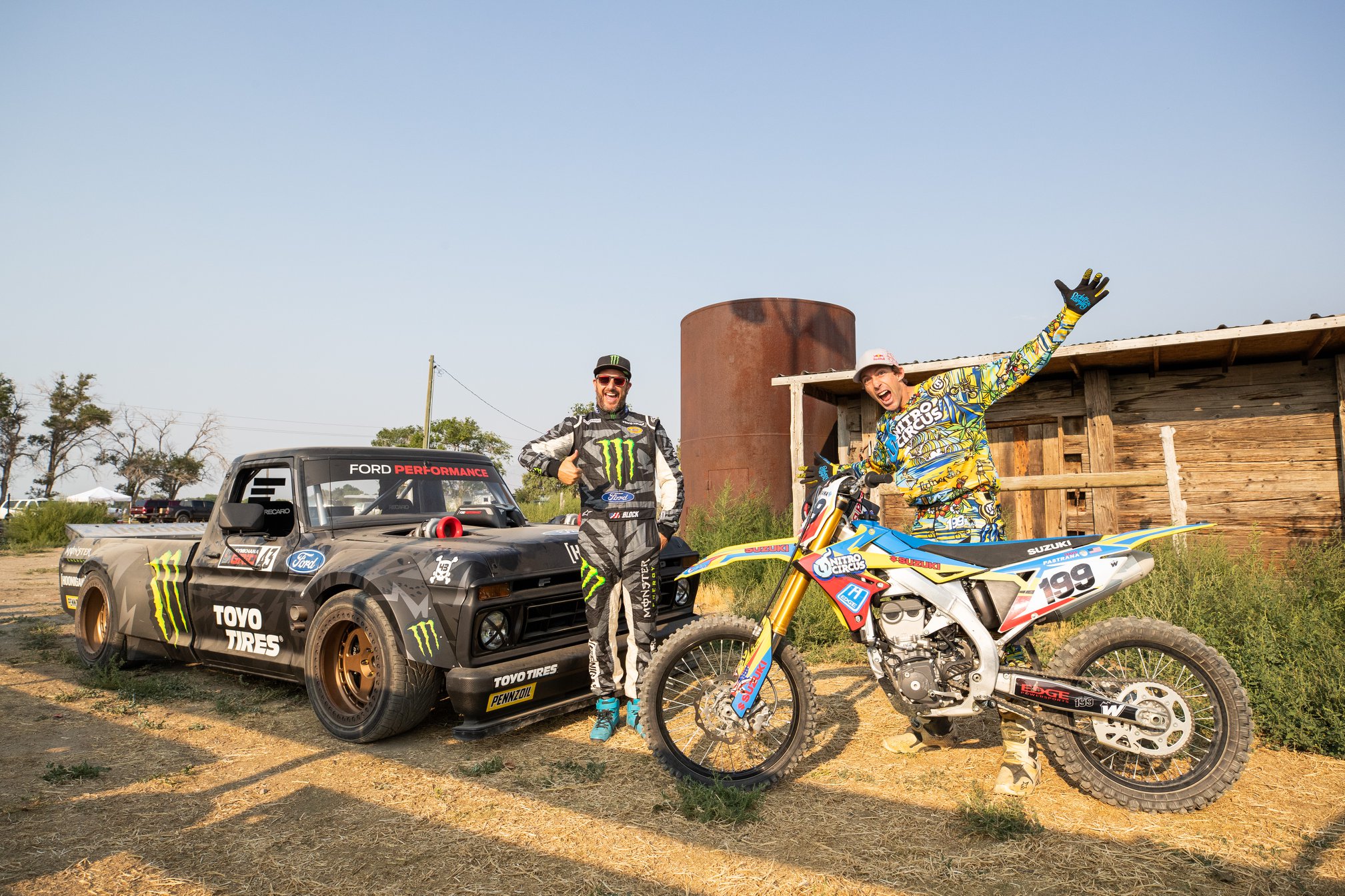 Travis Pastrana (à droite) se prend pour Ken Block dans un nouveau 