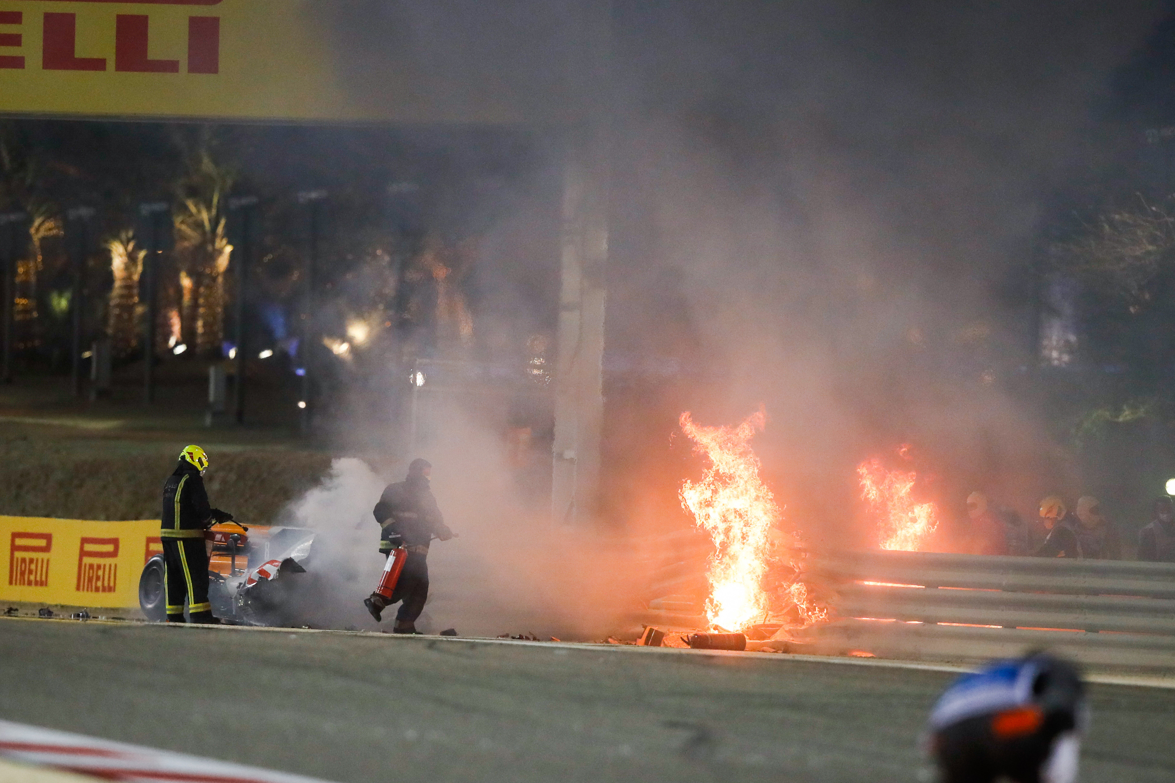 Romain Grosjean accident bahrein 2020