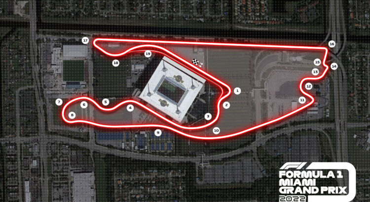Voici le futur circuit de Miami, théâtre d'un deuxième Grand Prix de F1 aux Etats-Unis en 2022.