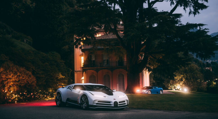 Les Bugatti Centodieci et EB 110 Super Sport au Concours d'Elégance de la Villa d'Este 2021.