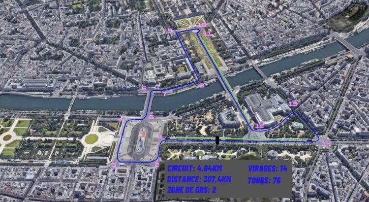 l'hypothétique circuit du Grand Prix de Paris vu du ciel