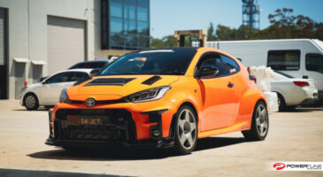 toyota yaris gr orange pr&eacute;paration face avant