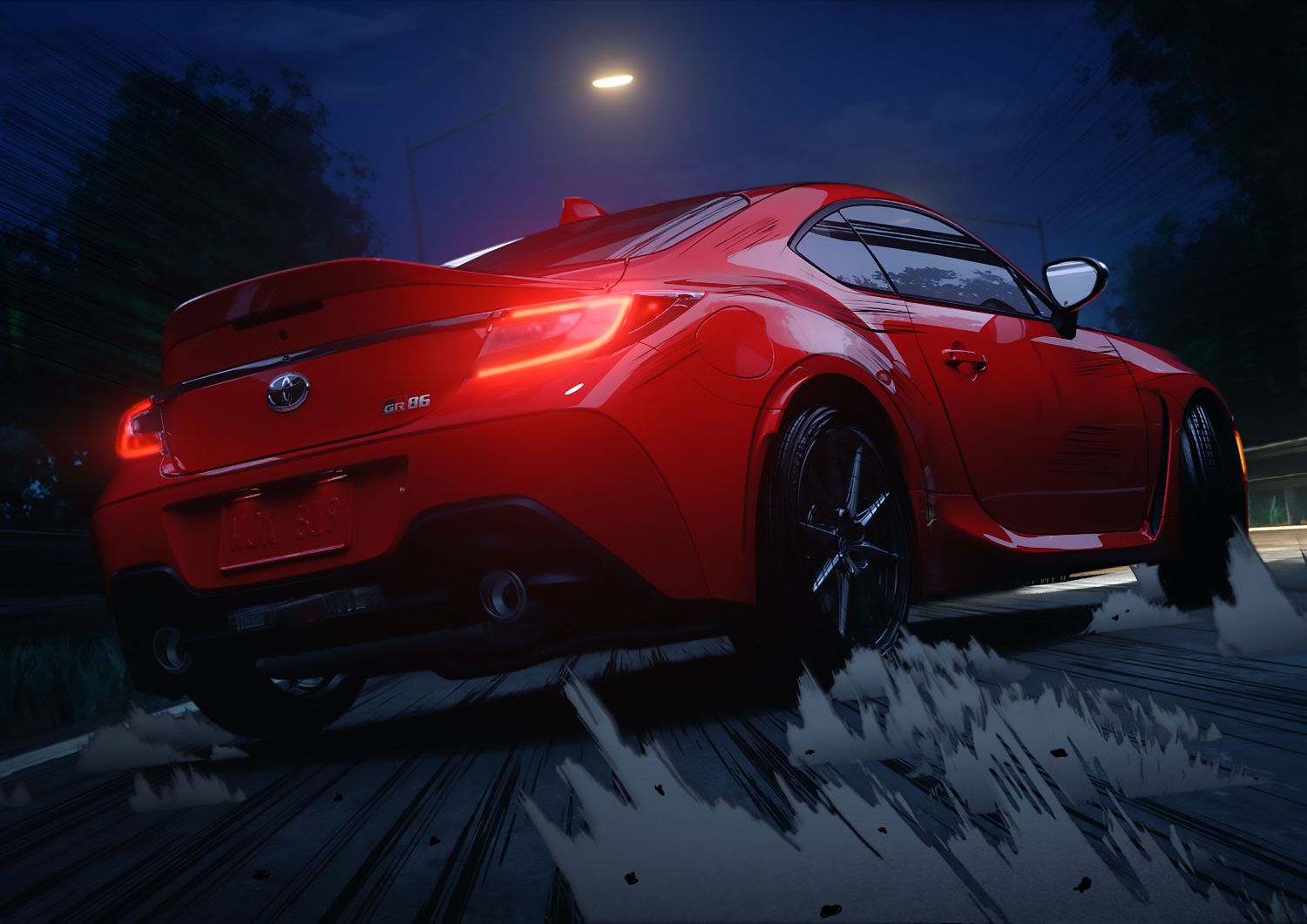 toyota gr86 manga arrière