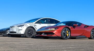 Tesla Model X Plaid vs Ferrari SF90 vs Lamborghini Aventador SVJ