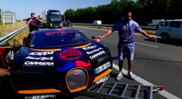 Gumball 3000 Bugatti Chiron autobahn