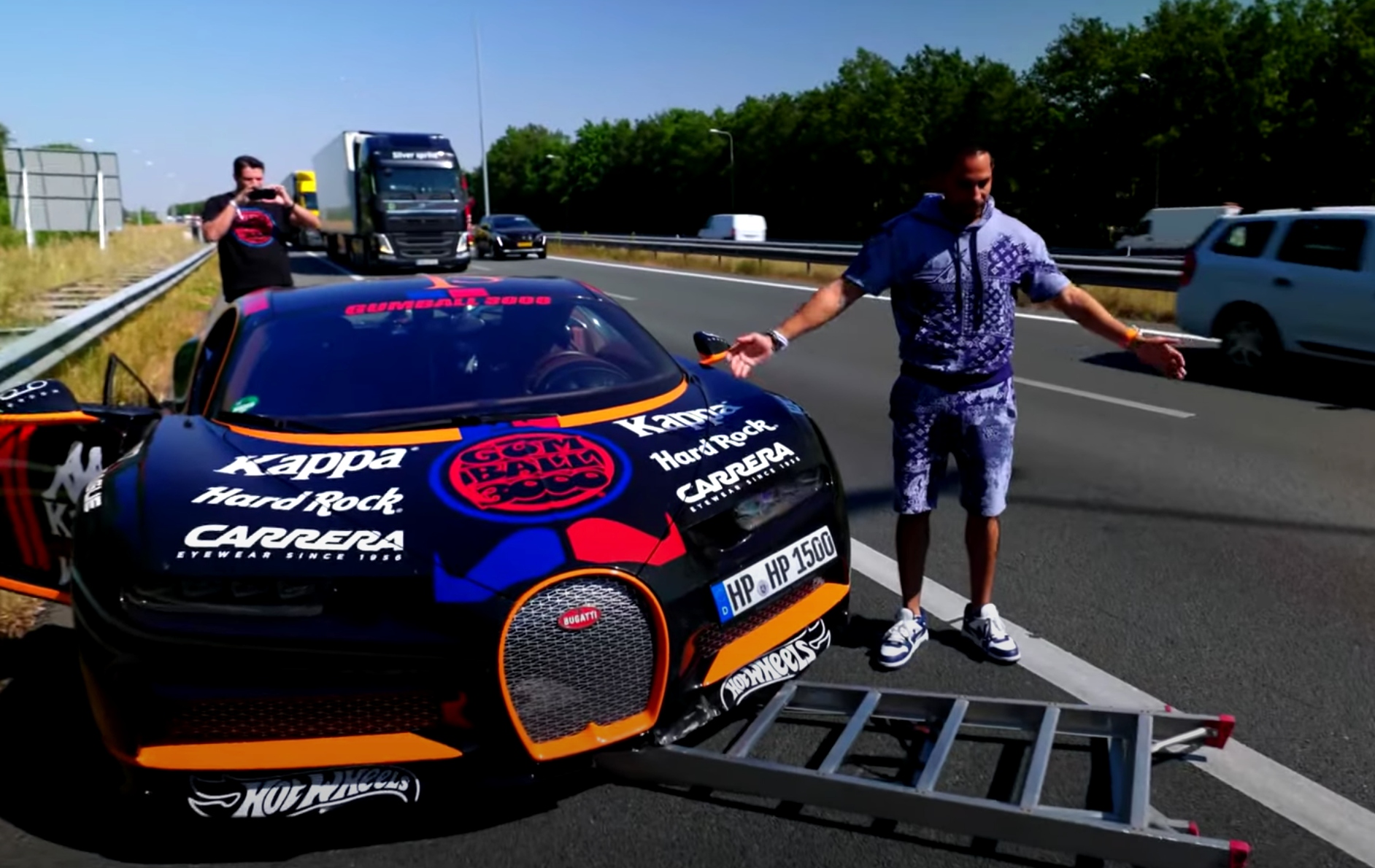 Gumball 3000 Bugatti Chiron autobahn