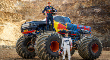Max Verstappen Yuki Tsunoda Monster Truck Red Bull