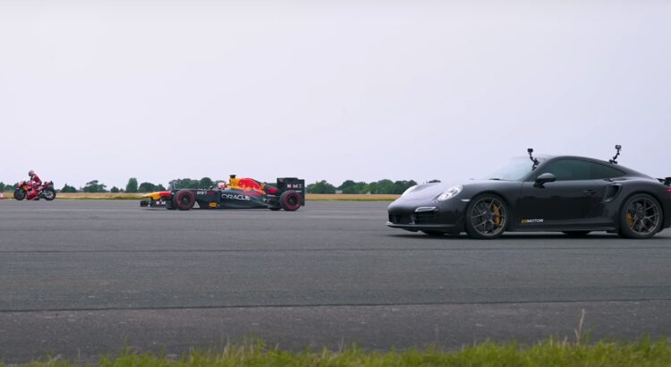 Drag race : qui l'emporte entre une MotoGP, une Porsche 911... et une F1 ? (vidéo)