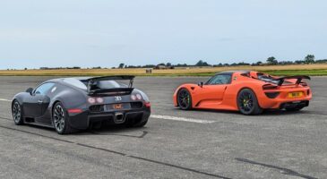 Red Bull F1 Bugatti Veyron Porsche 918 Spyder drag race vid&eacute;o