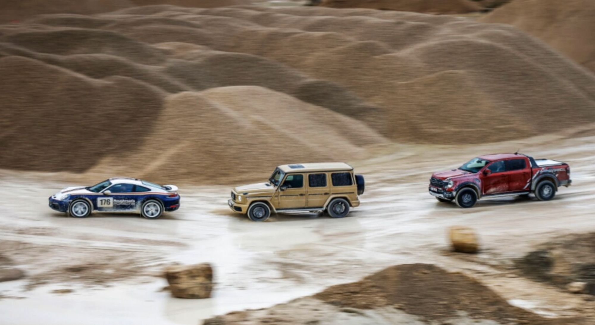 Porsche 911 Dakar Mercedes-AMG G 63 Ford Ranger Raptor 2024