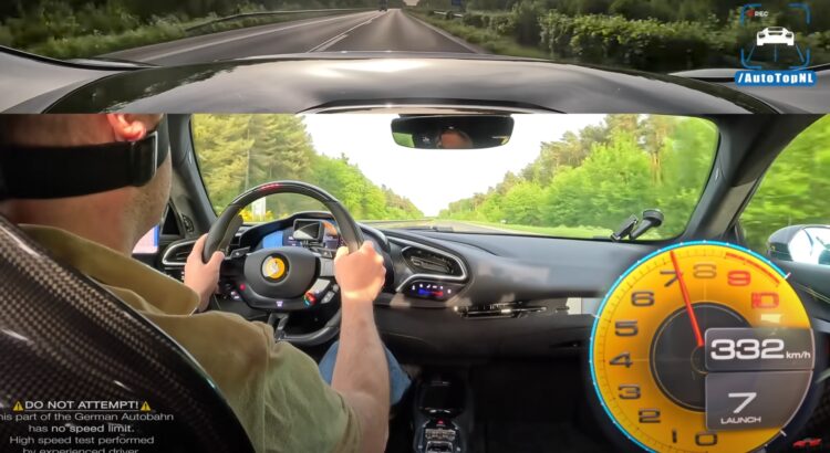 Ferrari 296 GTB autobahn vidéo 2024