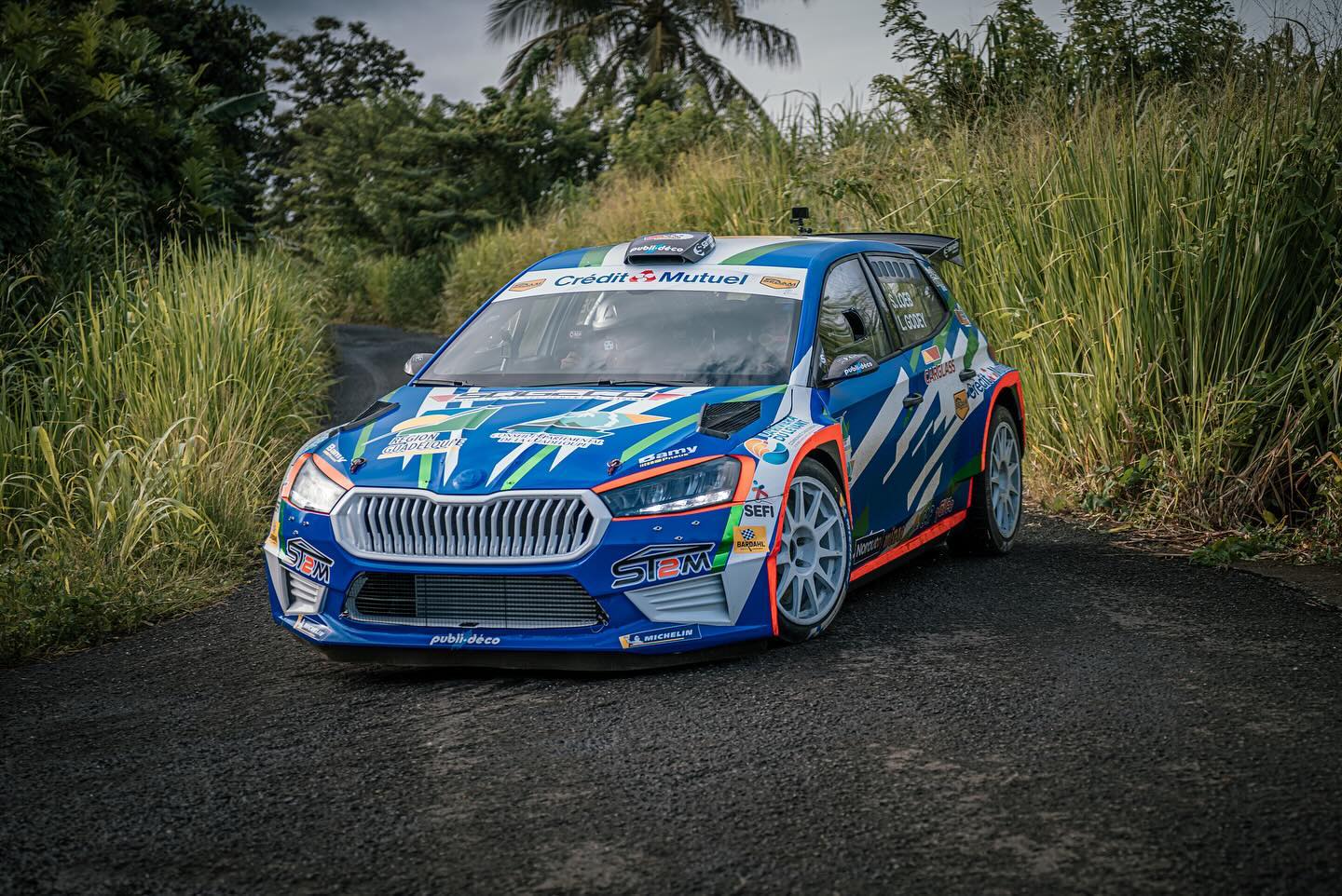 Sébastien Loeb Skoda Fabia RS Rally2 Rallye des Grands Fonds Guadeloupe 2024