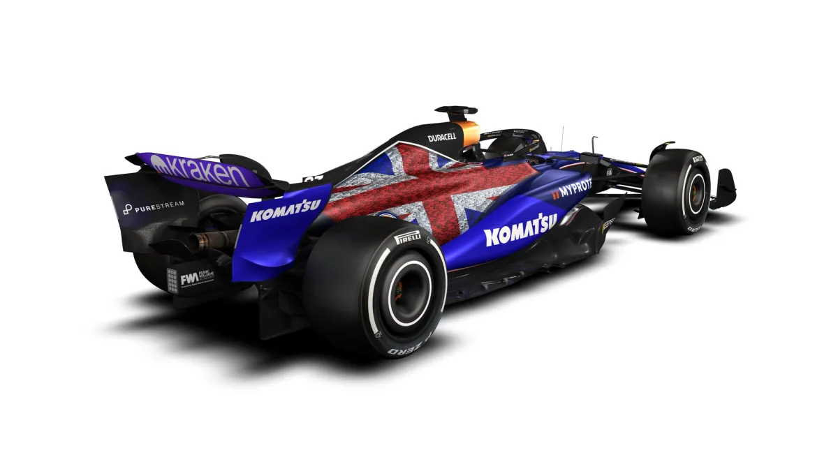 F1 Williams livrée "Union Jack" Grande-Bretagne Silverstone