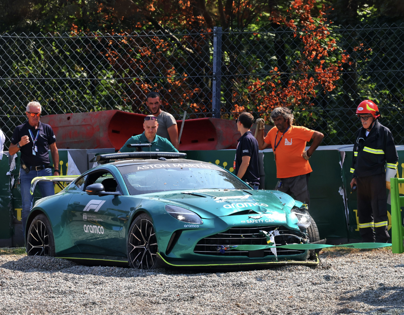 Aston Martin Vantage Safety Car Crash