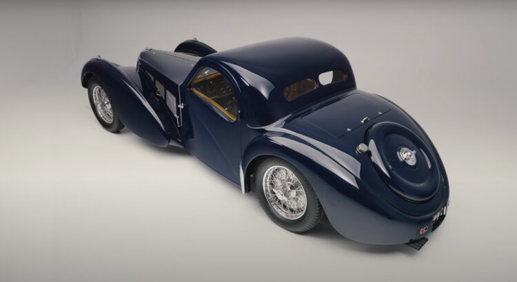 Voiture de course L72cm-Bugatti 59 en composite - Décoration