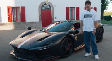 Charles Leclerc nouvelle Ferrari Daytona SP3 customis&eacute;e vid&eacute;o 2024