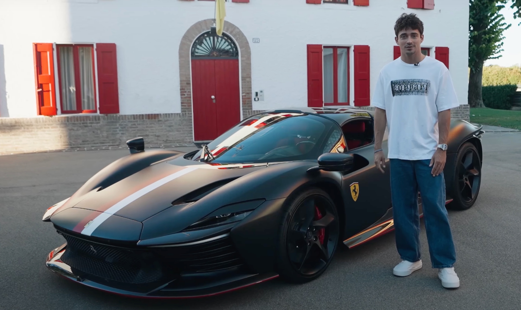 Charles Leclerc nouvelle Ferrari Daytona SP3 customisée vidéo 2024