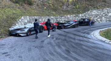 Accident McLaren Elva Ferrari LaFerrari