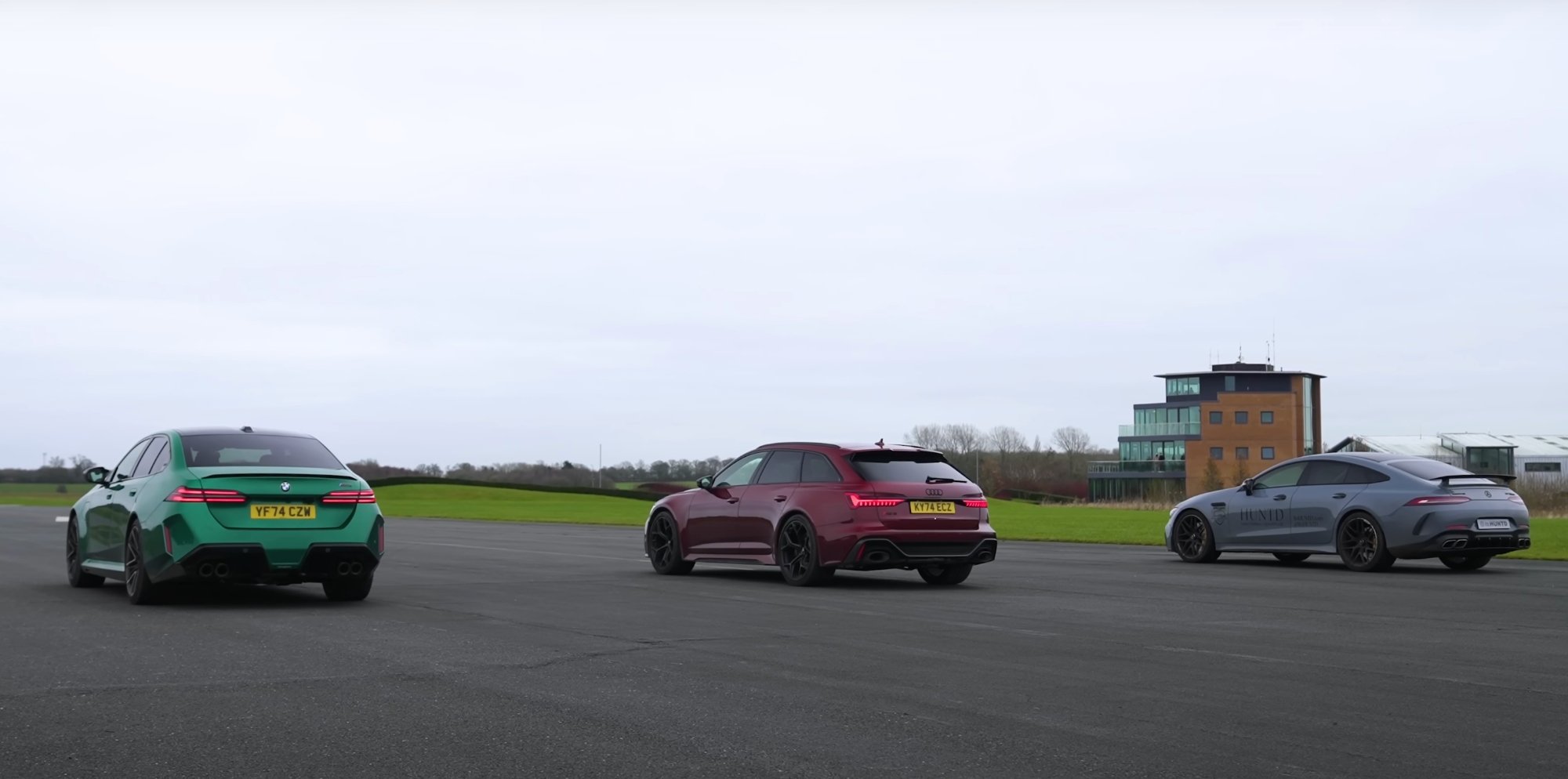 BMW M5 Audi RS6 Performance Mercedes-AMG GT vidéo drag race 2025