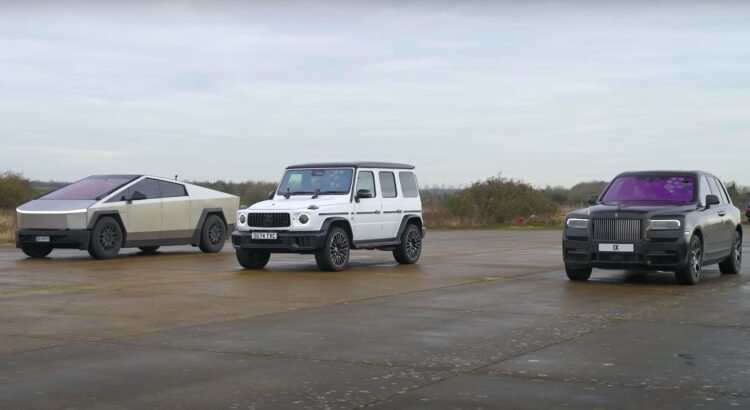 Le Tesla Cybertruck affronte une Rolls-Royce Cullinan et une AMG G63 ! (vidéo)