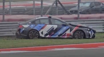 BMW M5 Safety Car Crash