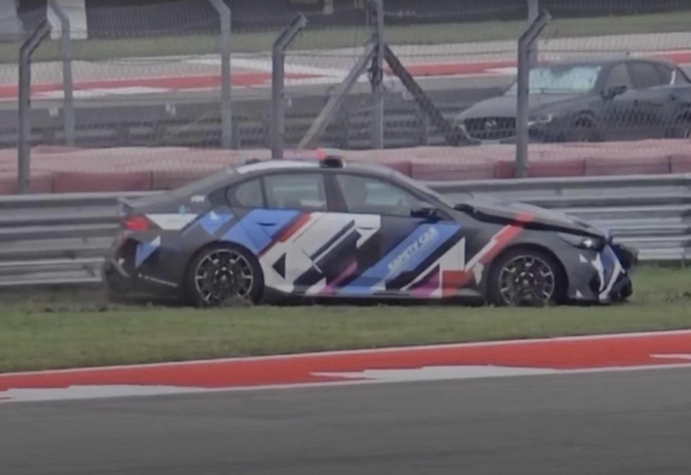BMW M5 Safety Car Crash