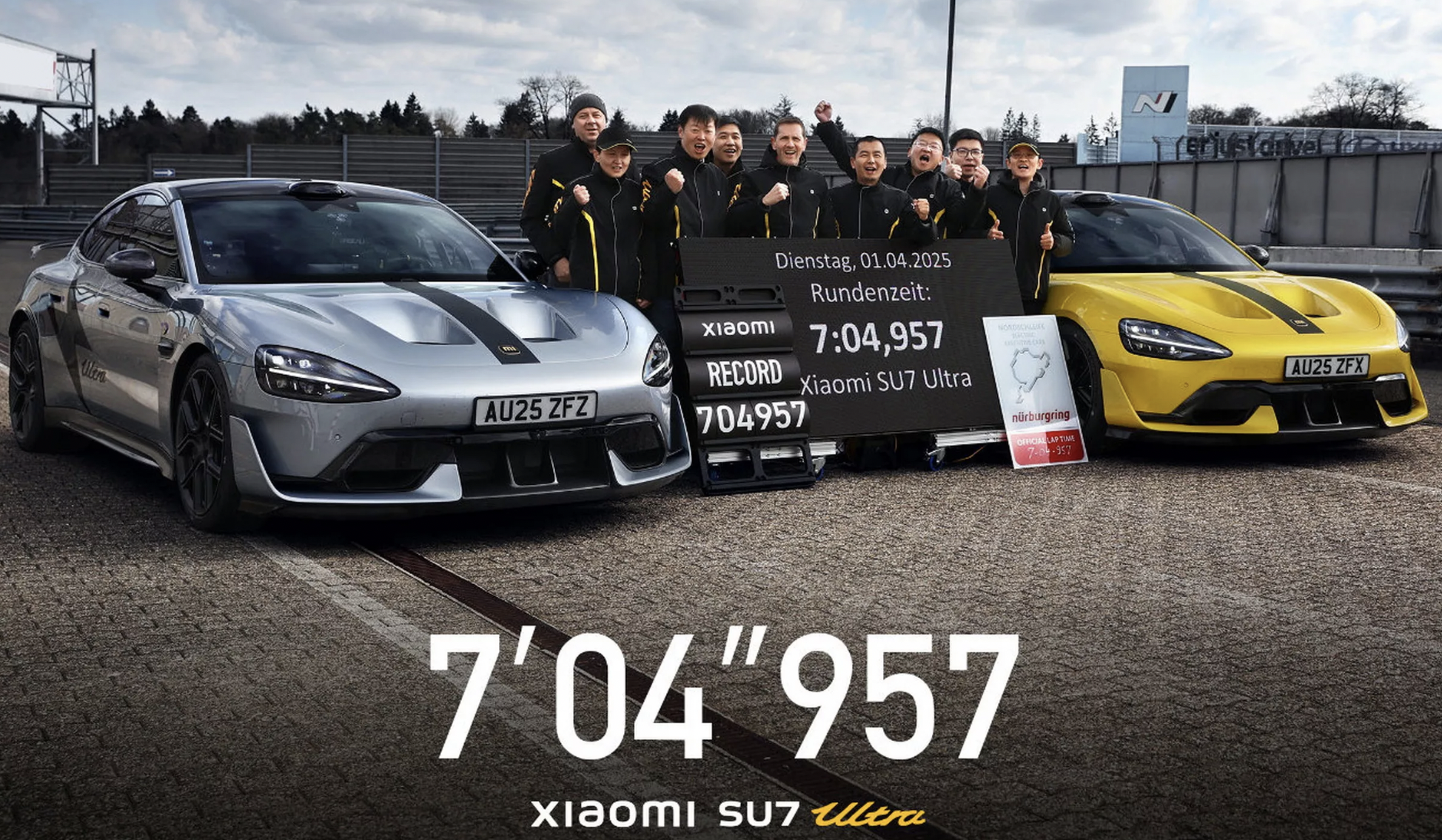 Xiaomi SU7 Ultra record Nürburgring