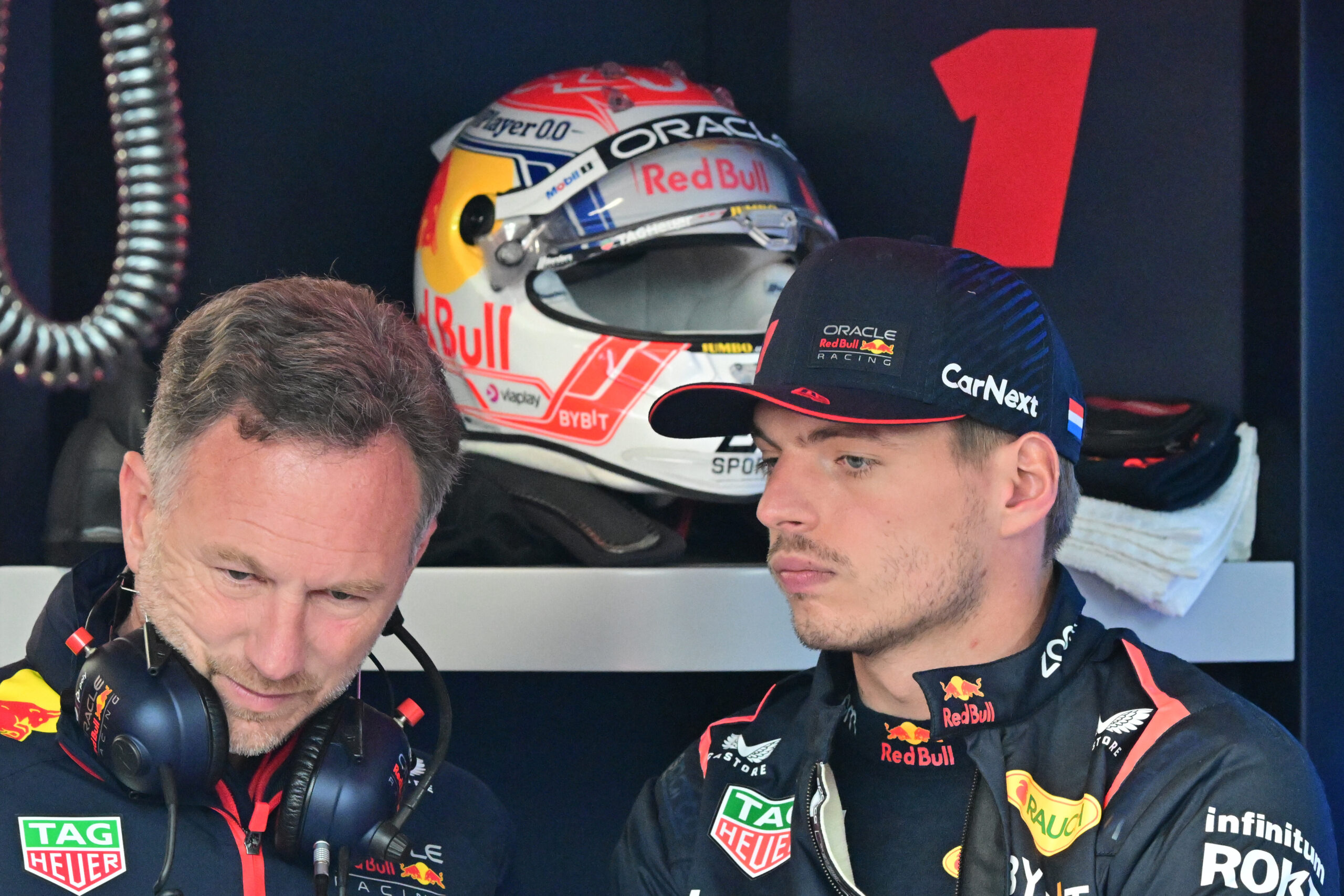 Christian Horner et Max Verstappen au Grand Prix du Canada 2023