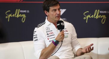 Toto Wolff, team principal et CEO de Mercedes AMG F1, en conf&eacute;rence de presse au Grand Prix d'Autriche 2025